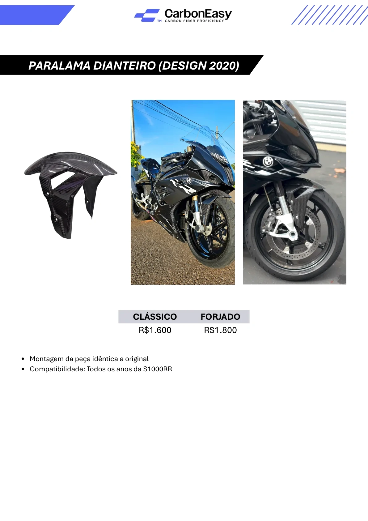 Paralama Dianteiro Design 2020
