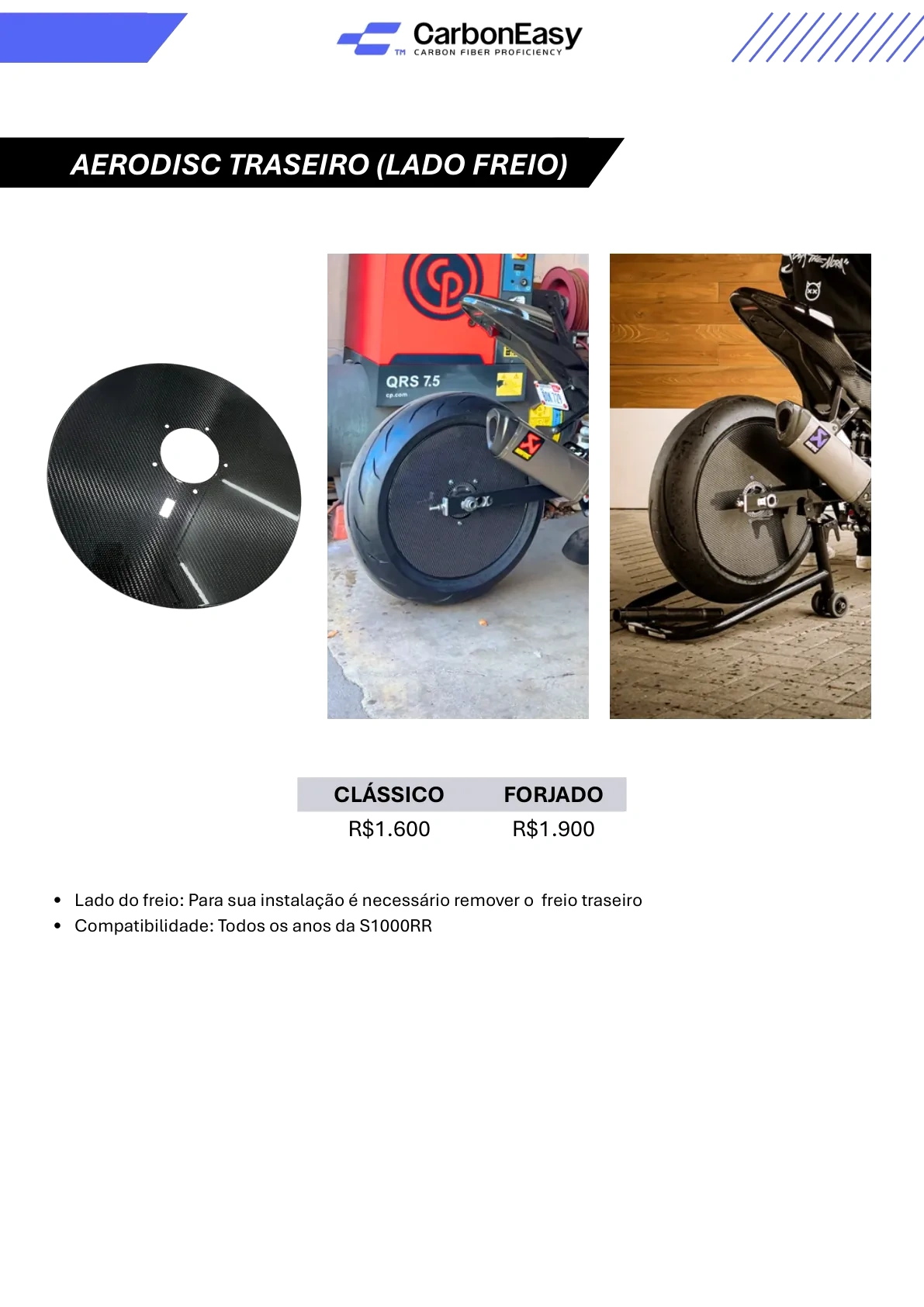 Aerodisc Traseiro Lado Freio