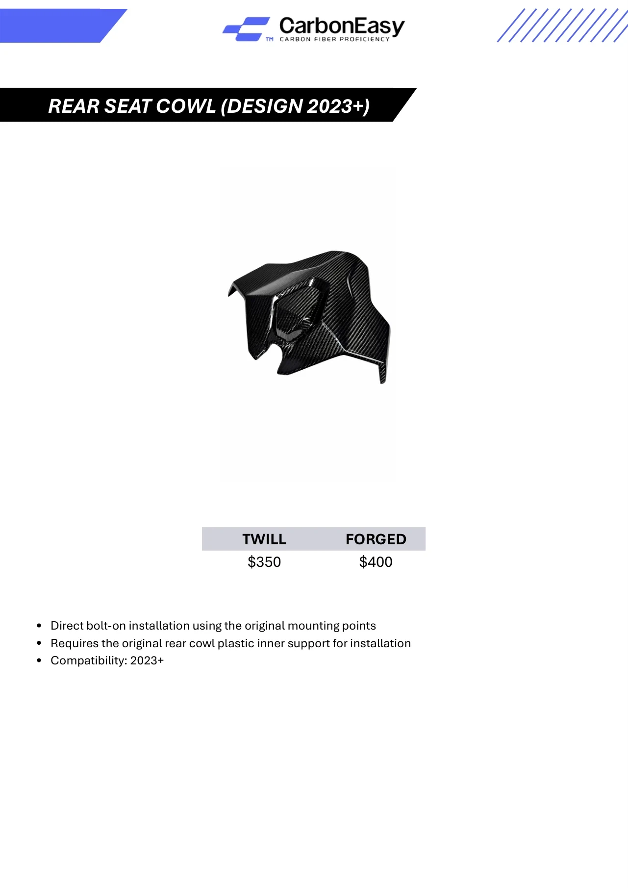 REAR SEAT COWL (DESIGN 2023+)